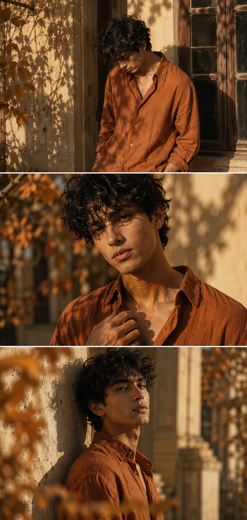 Style: Ultra-realistic editorial portrait photography × golden-hour fashion photography × warm autumn aesthetic × cinematic natural light ×