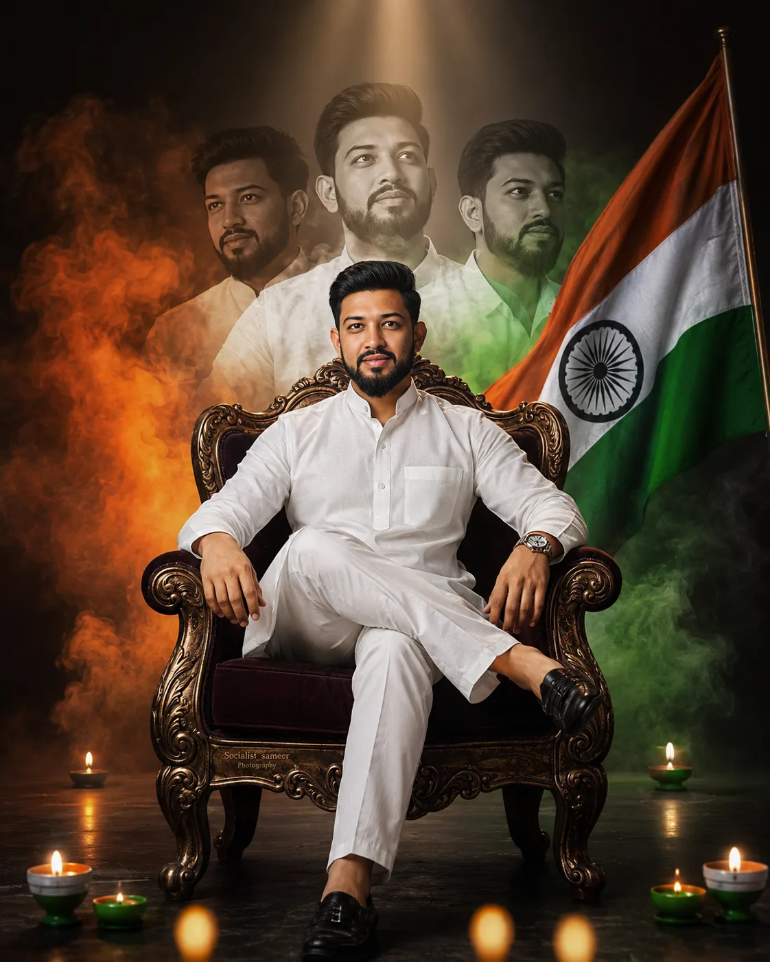 Photo With Indian Flag