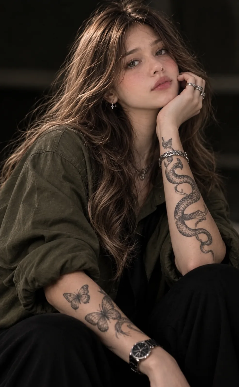 Create a highly realistic, cinematic editorial portrait using the uploaded photo as the PRIMARY FACE REFERENCE.