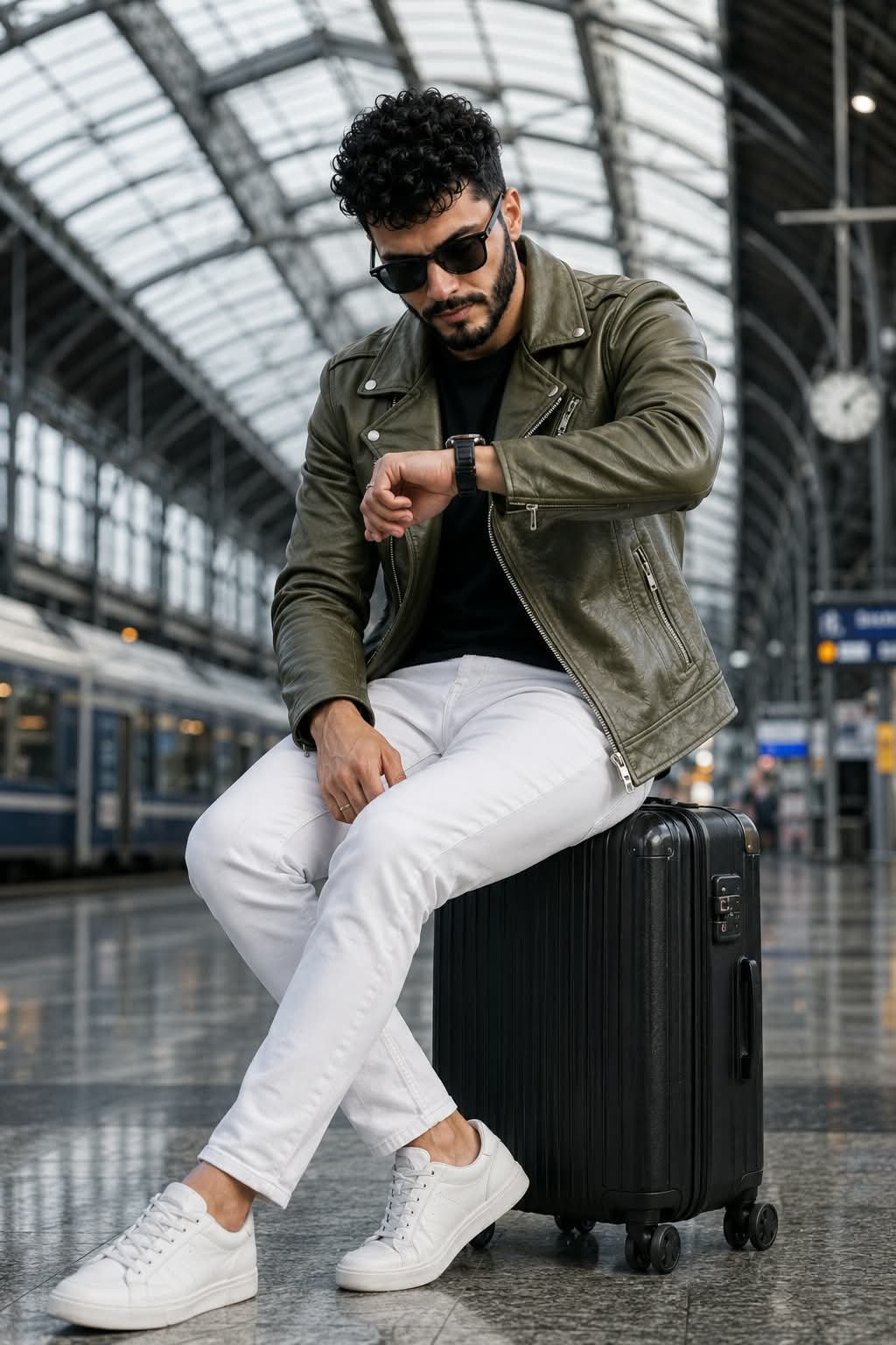 Man in Train Station