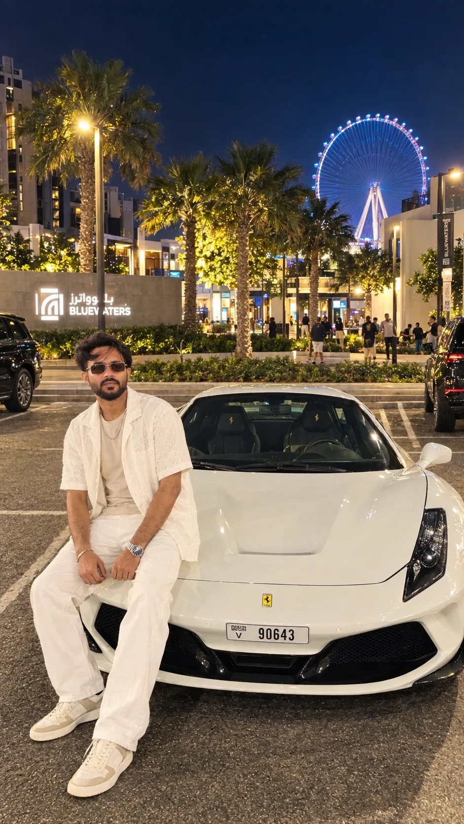 Create an ultra-photorealistic, high-end cinematic vertical 9:16 full-body luxury lifestyle photograph, closely recreating the uploaded