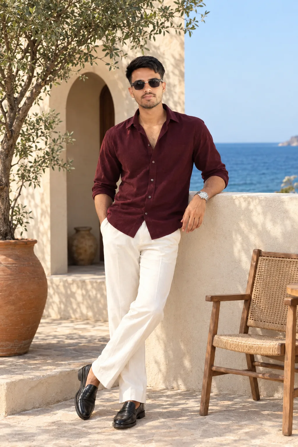 Burgundy & Cream 🌊 | Luxury Seaside Summer Look