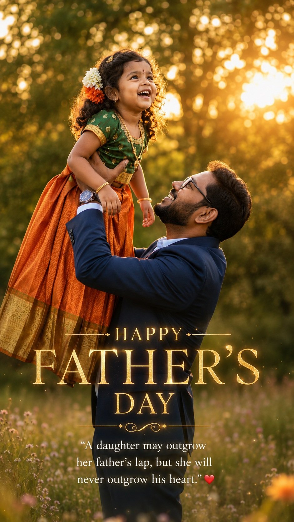 Ultra-realistic Father's Day portrait.
