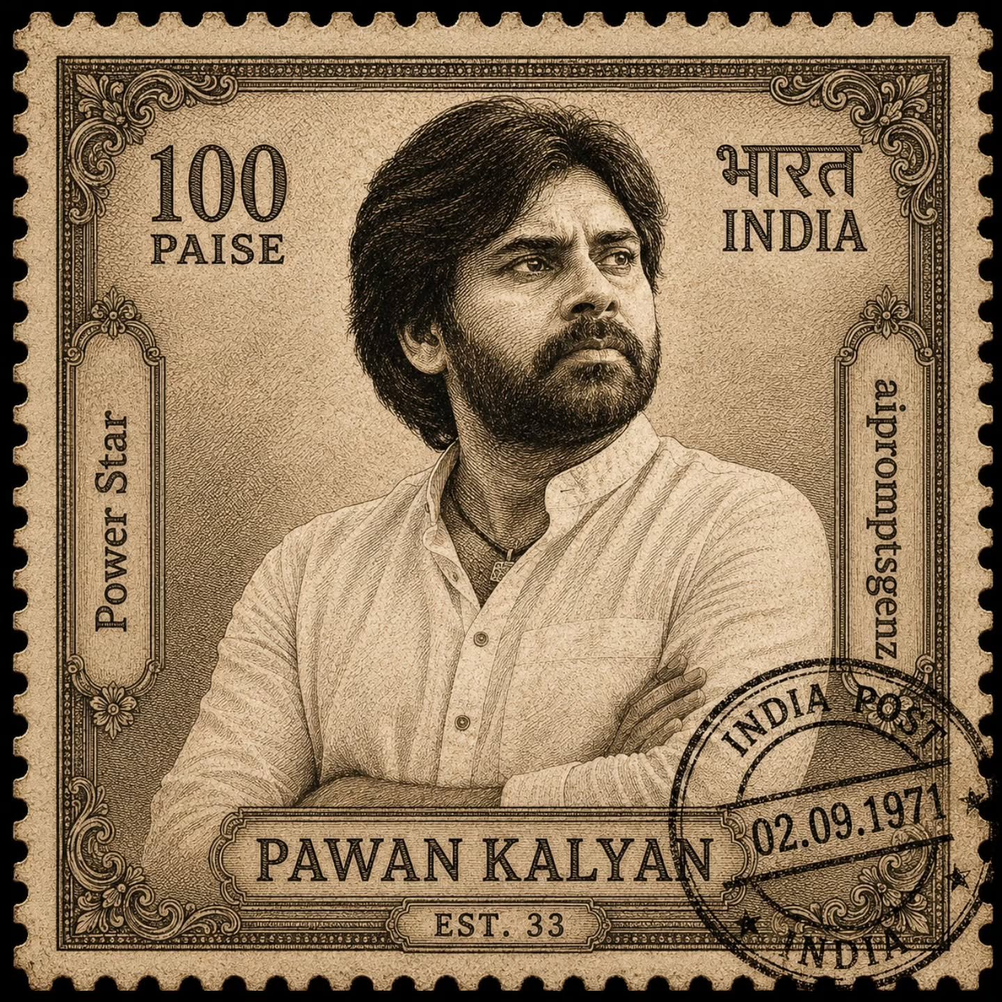 ✨ Turn any portrait into a timeless vintage Indian postage stamp masterpiece.