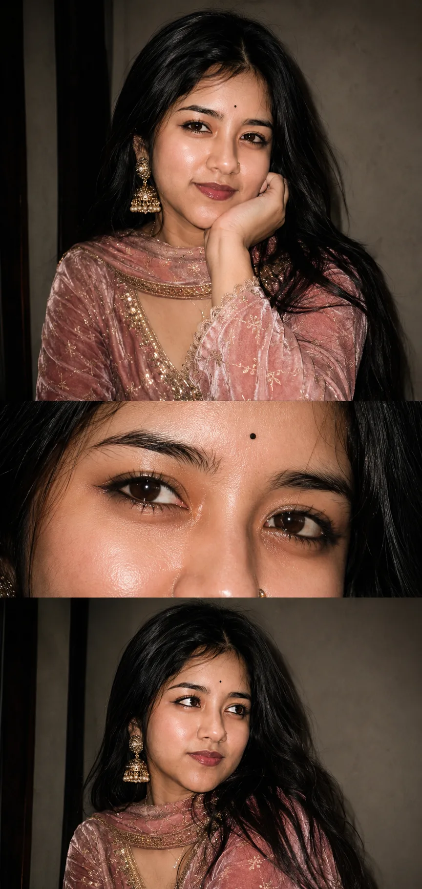 Ultra-realistic Y2K-inspired flash photography collage using the uploaded face exactly.