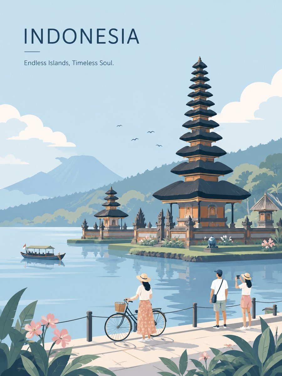 Indonesia Travel Poster