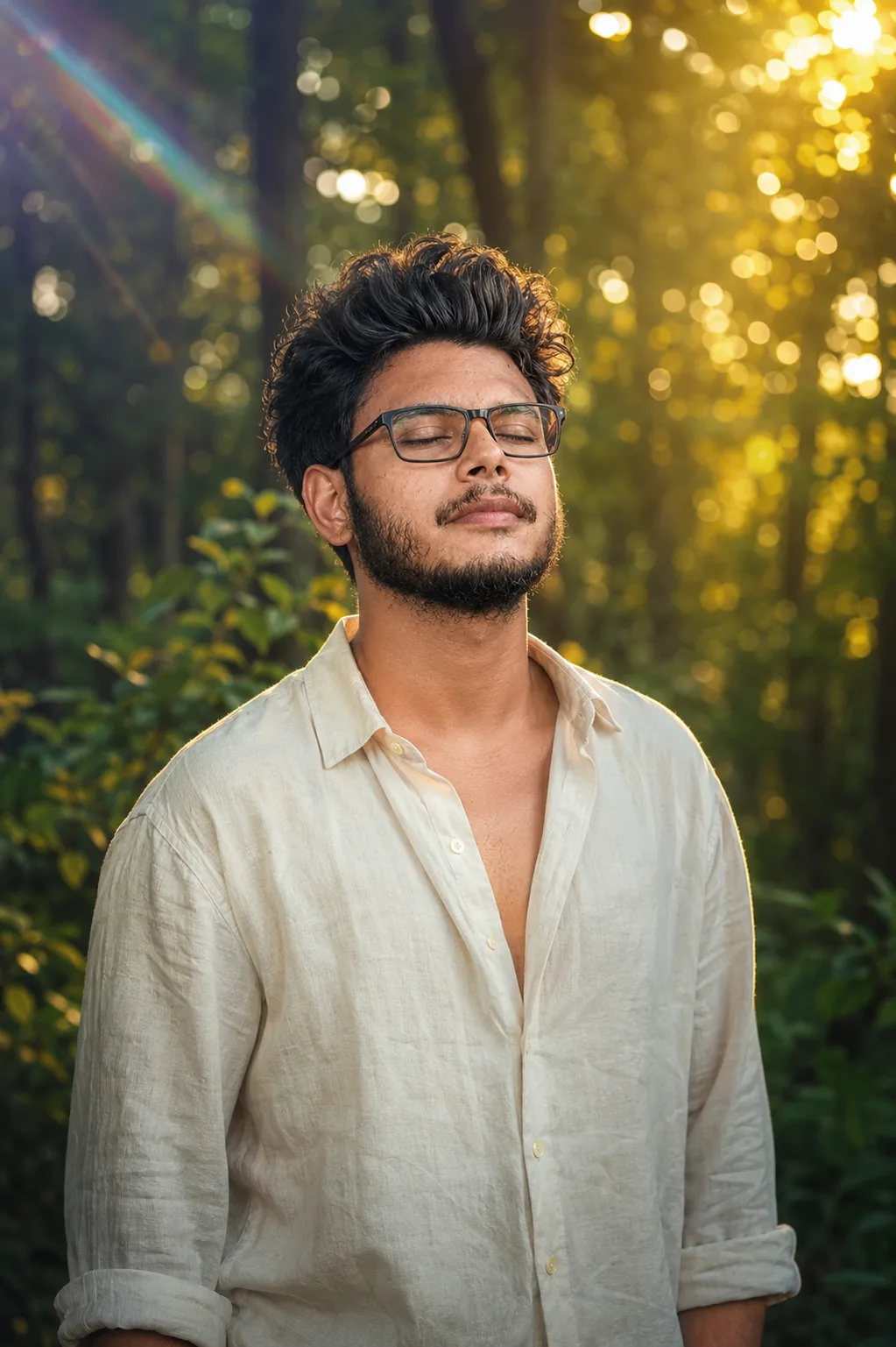 A hyper-realistic cinematic portrait of the 26-year-old Indian man from the reference image, maintaining strict facial consistency,
