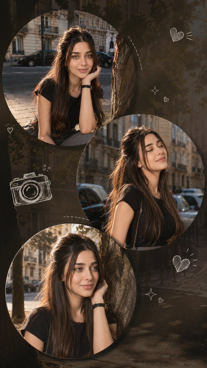 GPT IMAGE 2 on CHAT GPT: Prompt: Create a beautiful aesthetic 3-photo collage in a vertical 9:16 format.