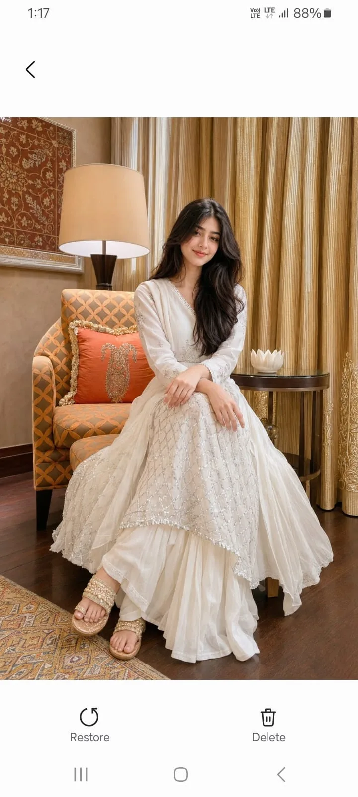 Create an ultra-realistic, high-detail full-body vertical portrait photograph (4:5) of the same young adult South Asian woman from the
