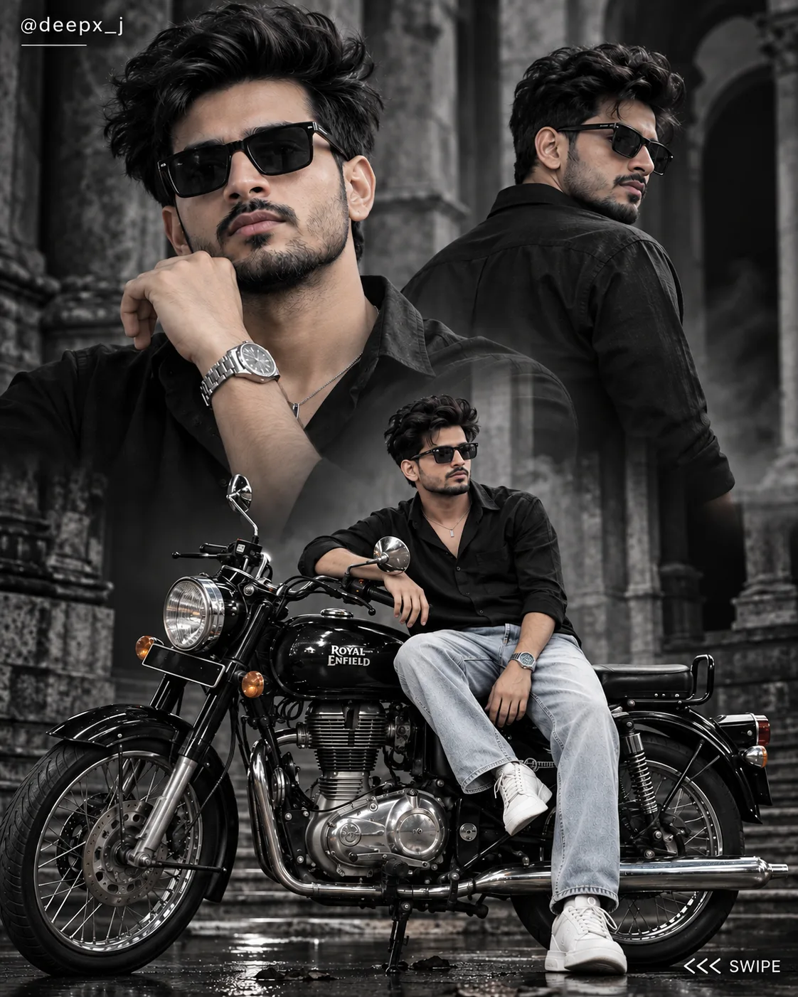 Create an ultra-realistic, high-resolution vertical luxury cinematic fashion photograph based specifically on the uploaded reference image.