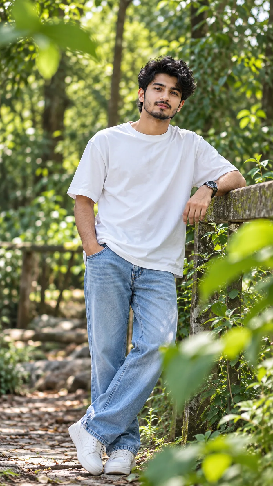 Exact Prompt Create an ultra-realistic, high-resolution cinematic outdoor portrait based exactly on the uploaded reference image.