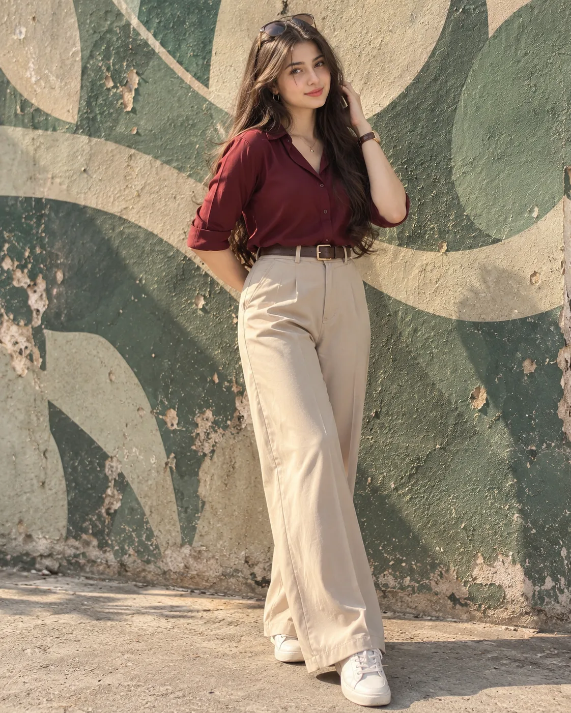 Create an ultra-realistic full-body lifestyle portrait of a beautiful young adult South Asian woman, closely inspired by the uploaded
