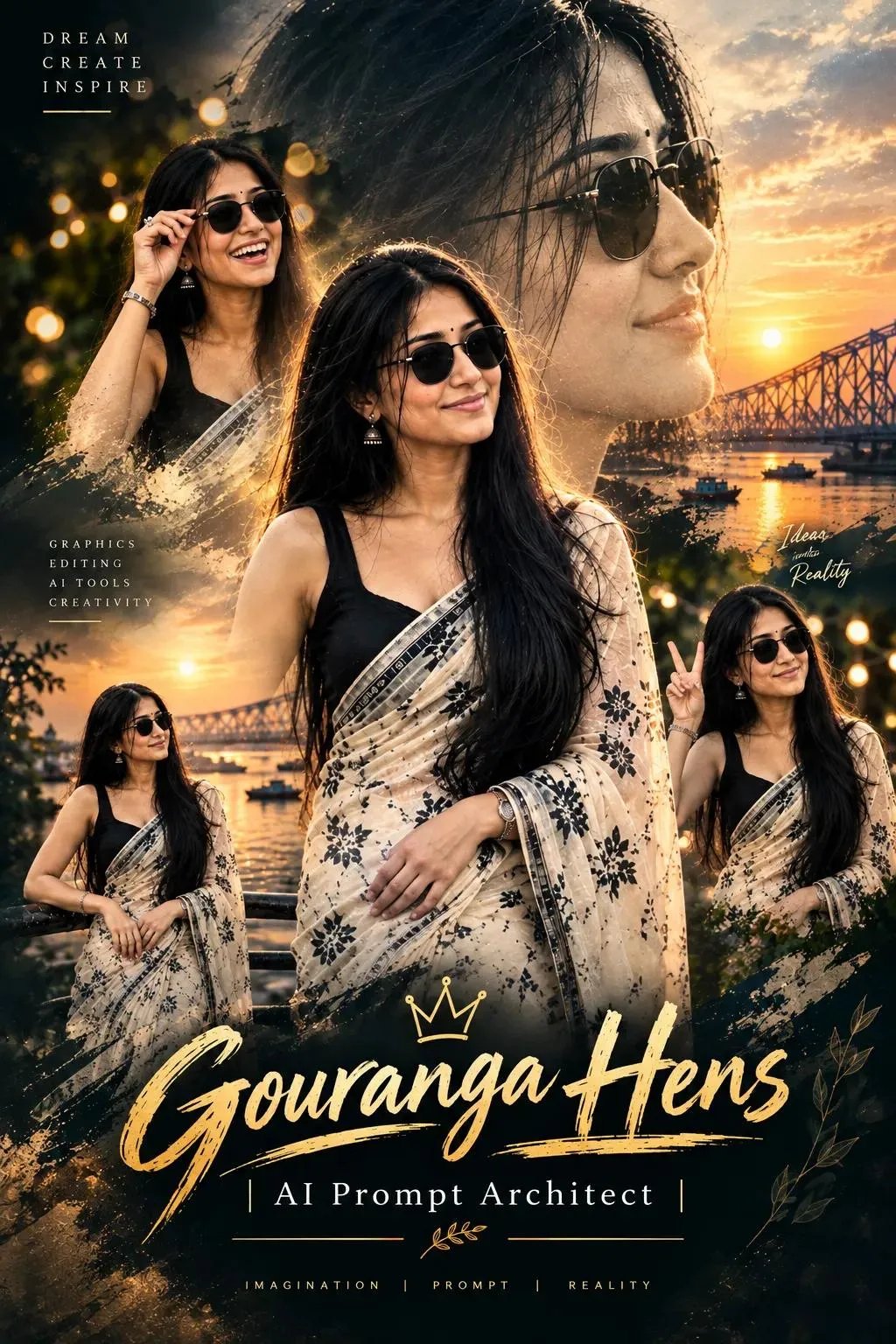 South Asian woman collage