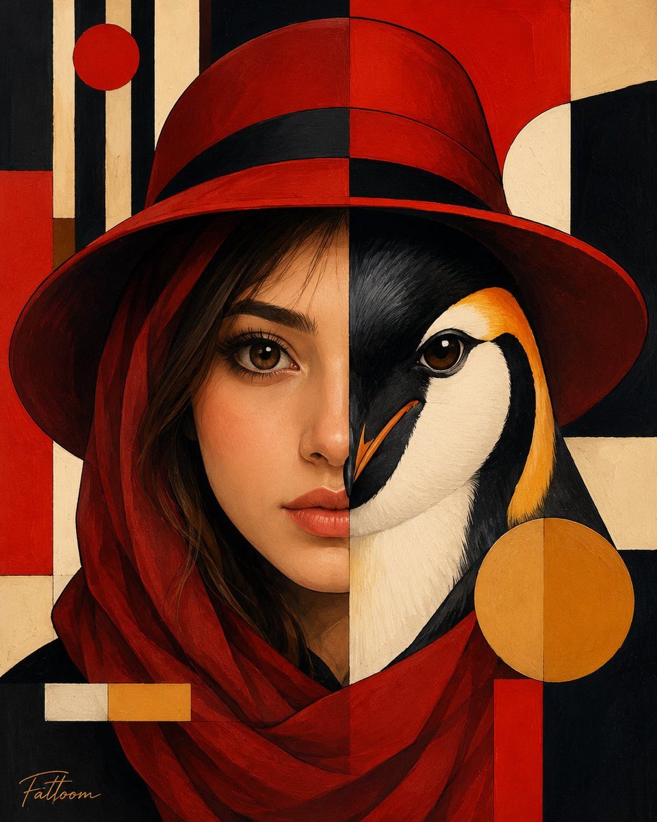 GPT IMAGE 2 on CHAT GPT: Prompt: Create a premium fine-art surreal portrait inspired by geometric modernism and luxury editorial