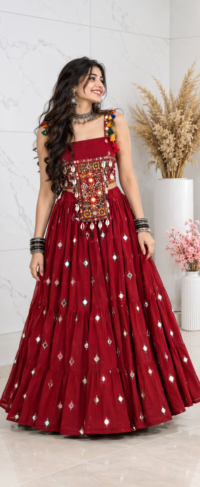 Create image 9:16, Use reference IMG { "category": "fashion_editorial", "category_reasoning": "The image is a brightly lit, full-body