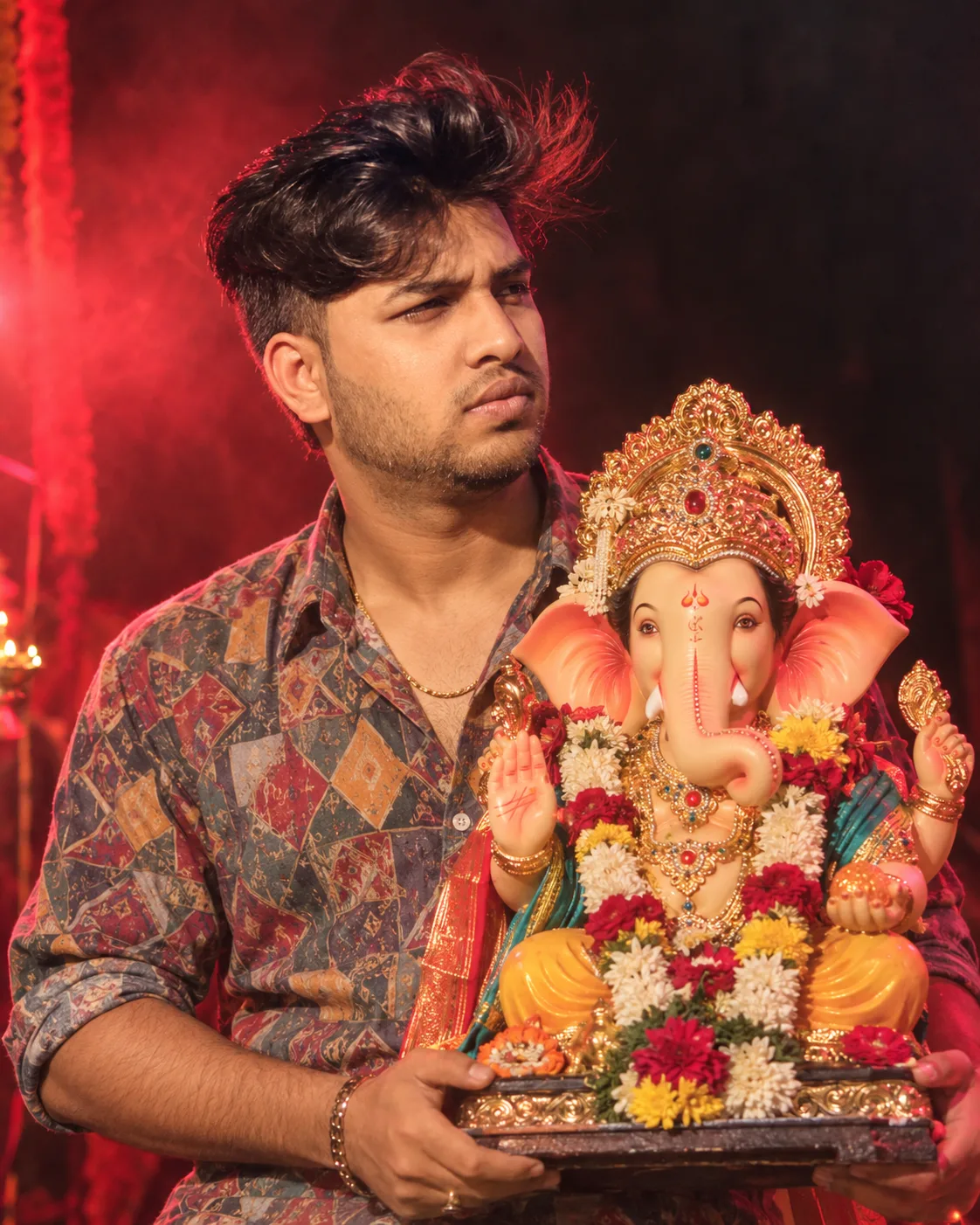 Use the uploaded image as the primary visual reference for the composition, pose, lighting, styling and overall aesthetic.