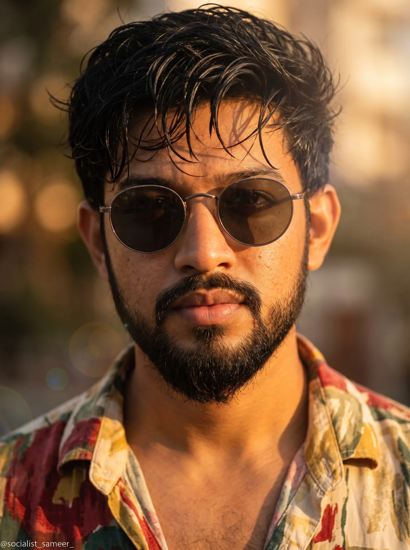 Create a premium cinematic, ultra-realistic 9:16 close-up portrait of a stylish young South Asian man, using the uploaded reference photo