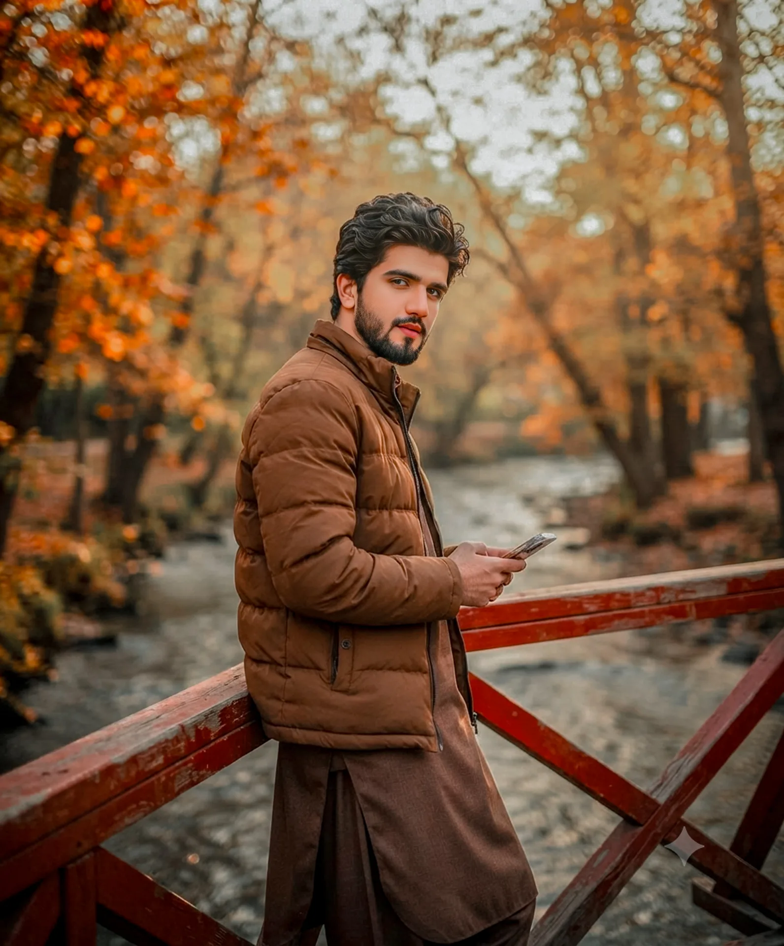 Create a highly realistic cinematic autumn portrait using the uploaded user photo as the **ONLY source of identity**.