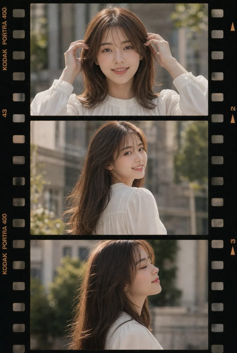 Woman Cinematic Film Strip
