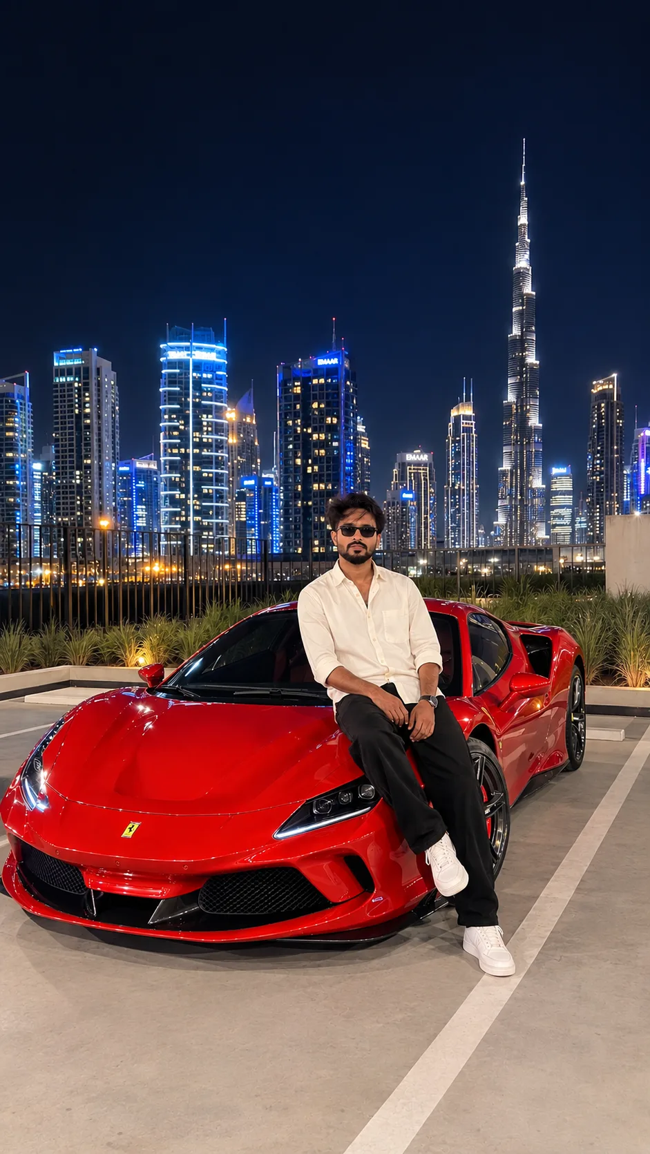 Create an ultra-photorealistic, high-end cinematic vertical 9:16 full-body luxury lifestyle photograph, closely recreating the uploaded