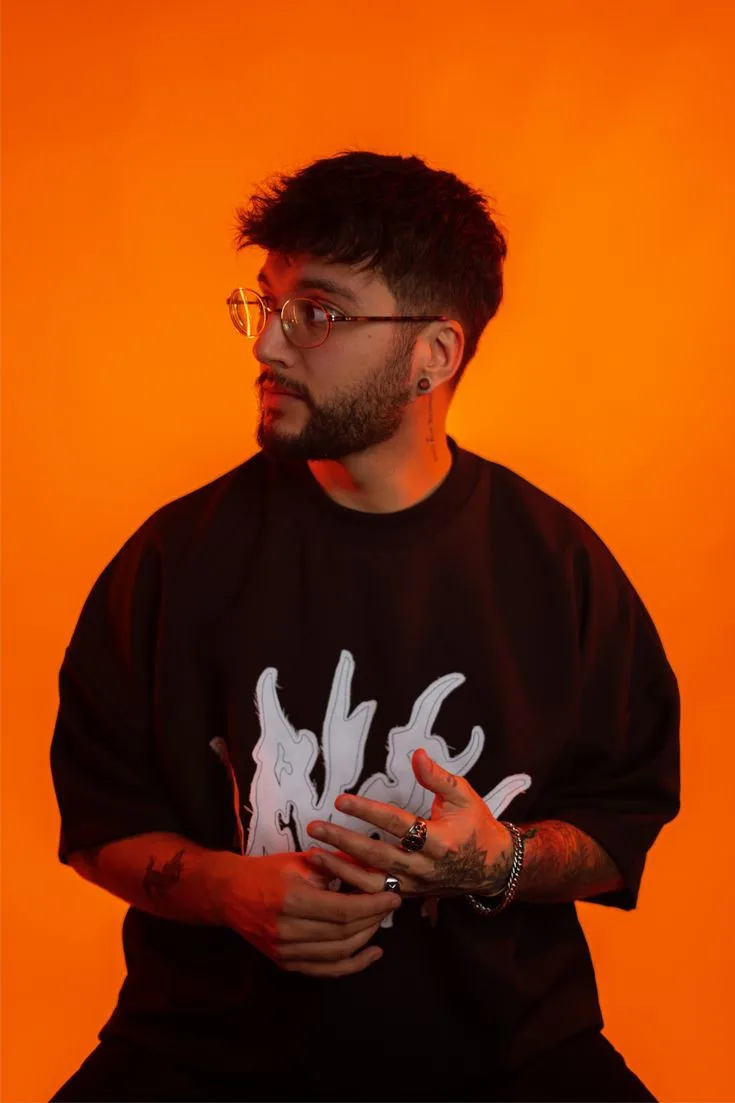 Orange Neon Streetwear Portrait
