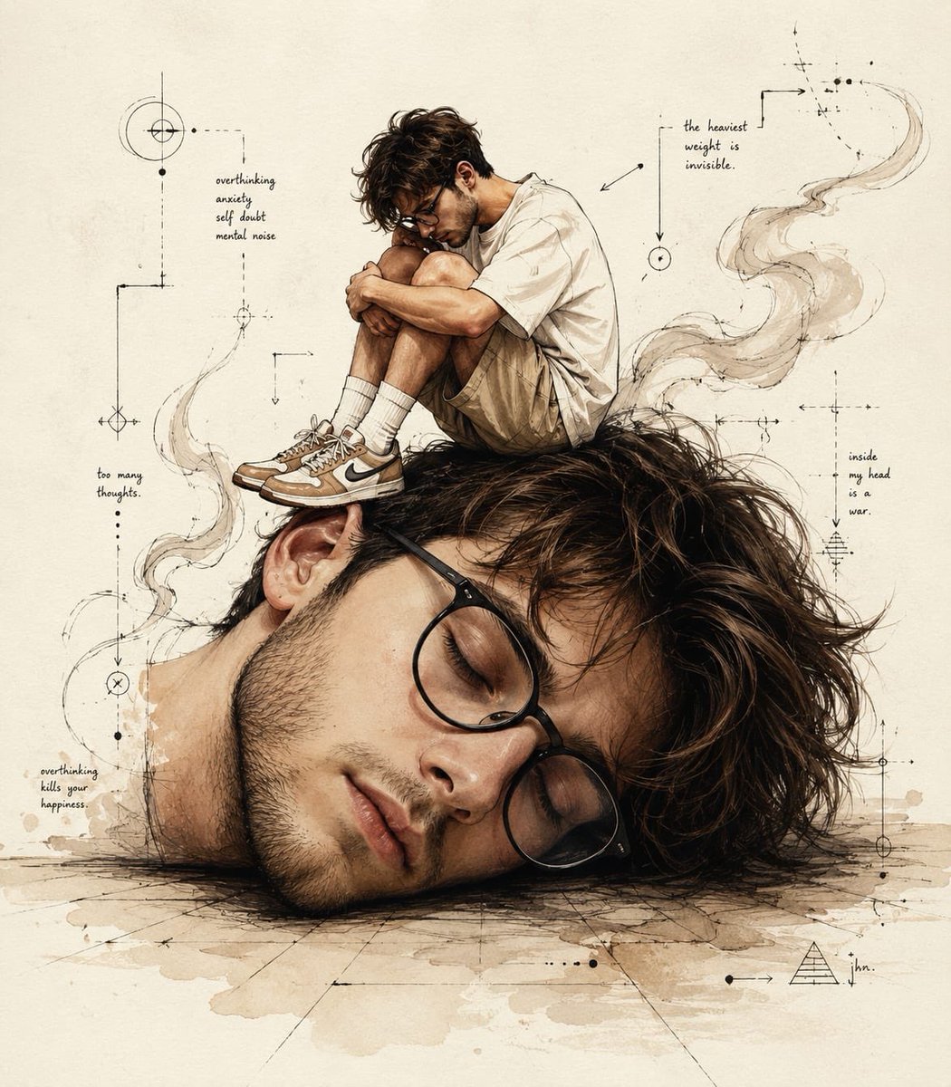 Surreal Man on Head