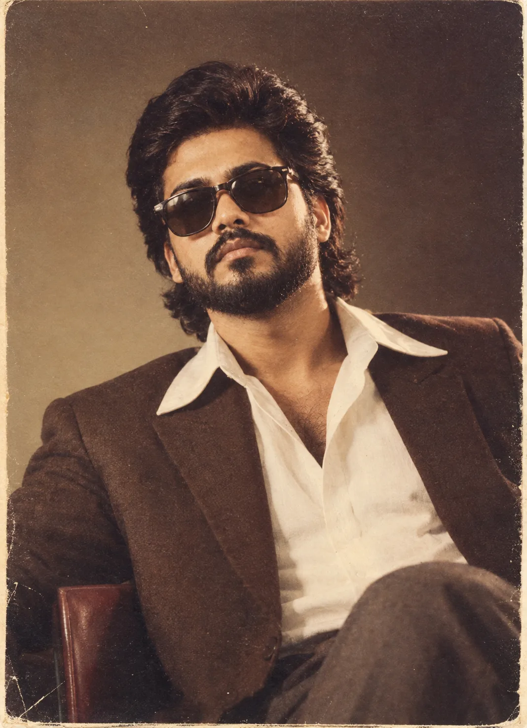 Using the uploaded photo as the identity reference, recreate the person as they might have looked in the 1980s.