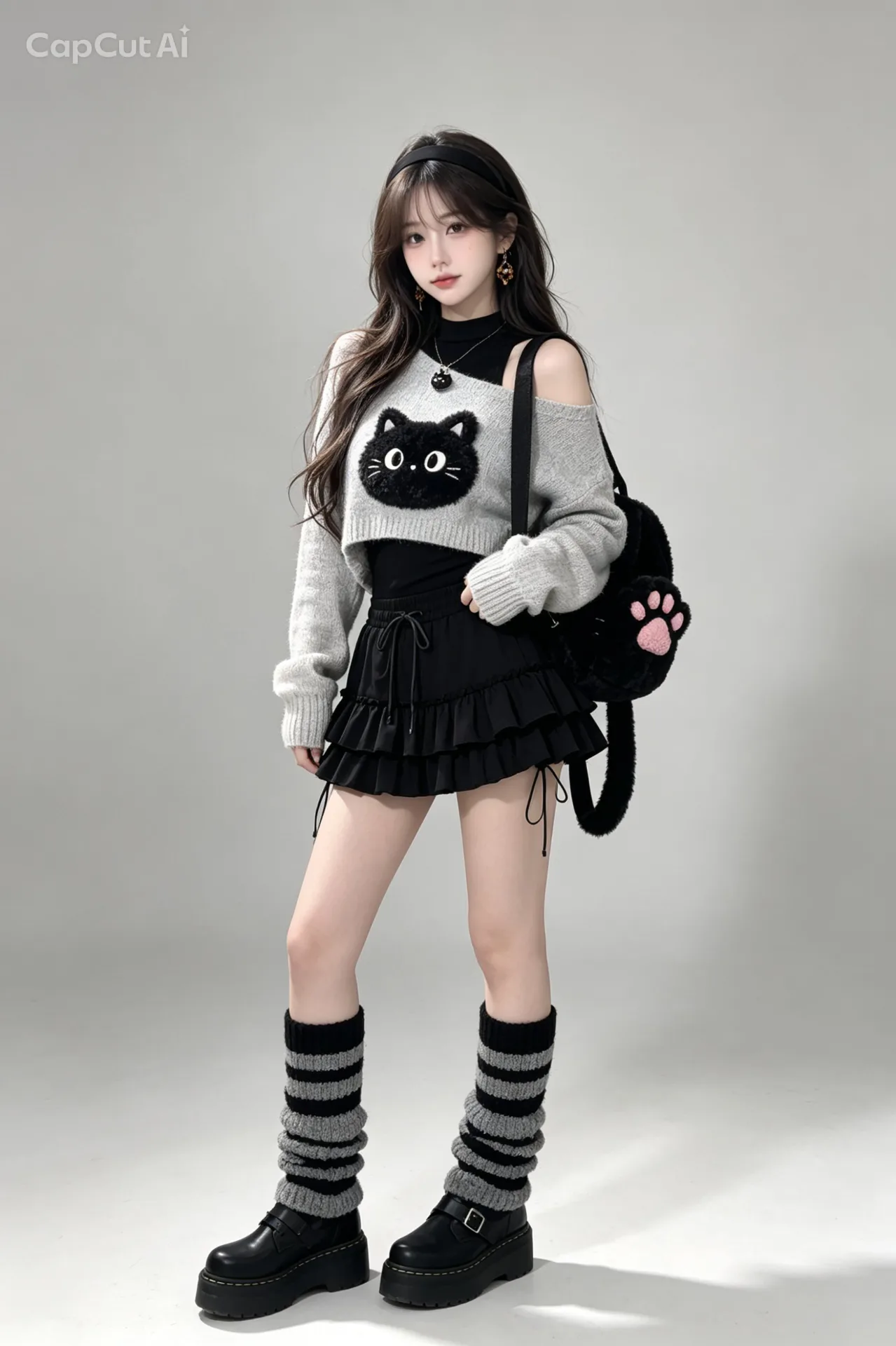 SUBJECT: Subject as uploaded, standing in a relaxed three-quarter pose, weight shifted onto one leg, slight turn toward camera.