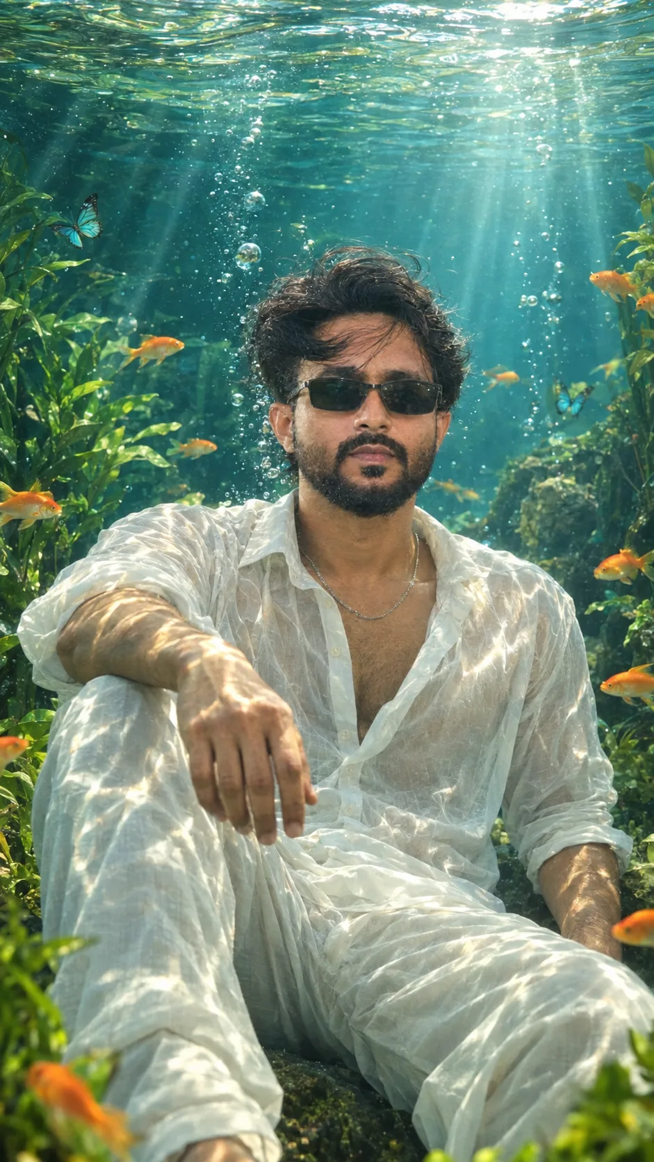 Create an ultra-photorealistic, high-end cinematic lifestyle fashion photograph closely inspired by the provided reference image.