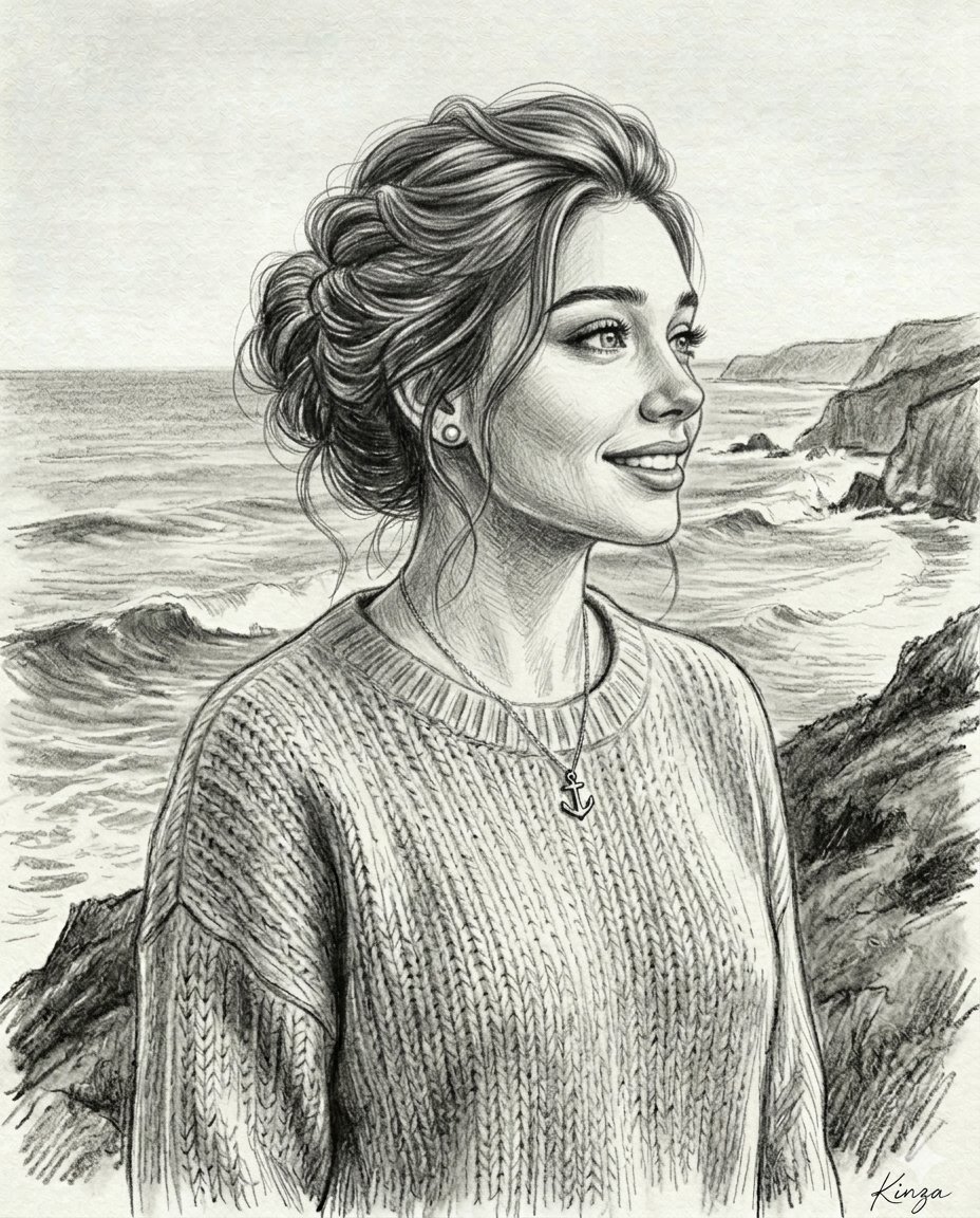Image using on Gamini nano banana pro Prompt 💬 Create a 4:5 aspect ratio, highly detailed black-and-white graphite pencil portrait of a