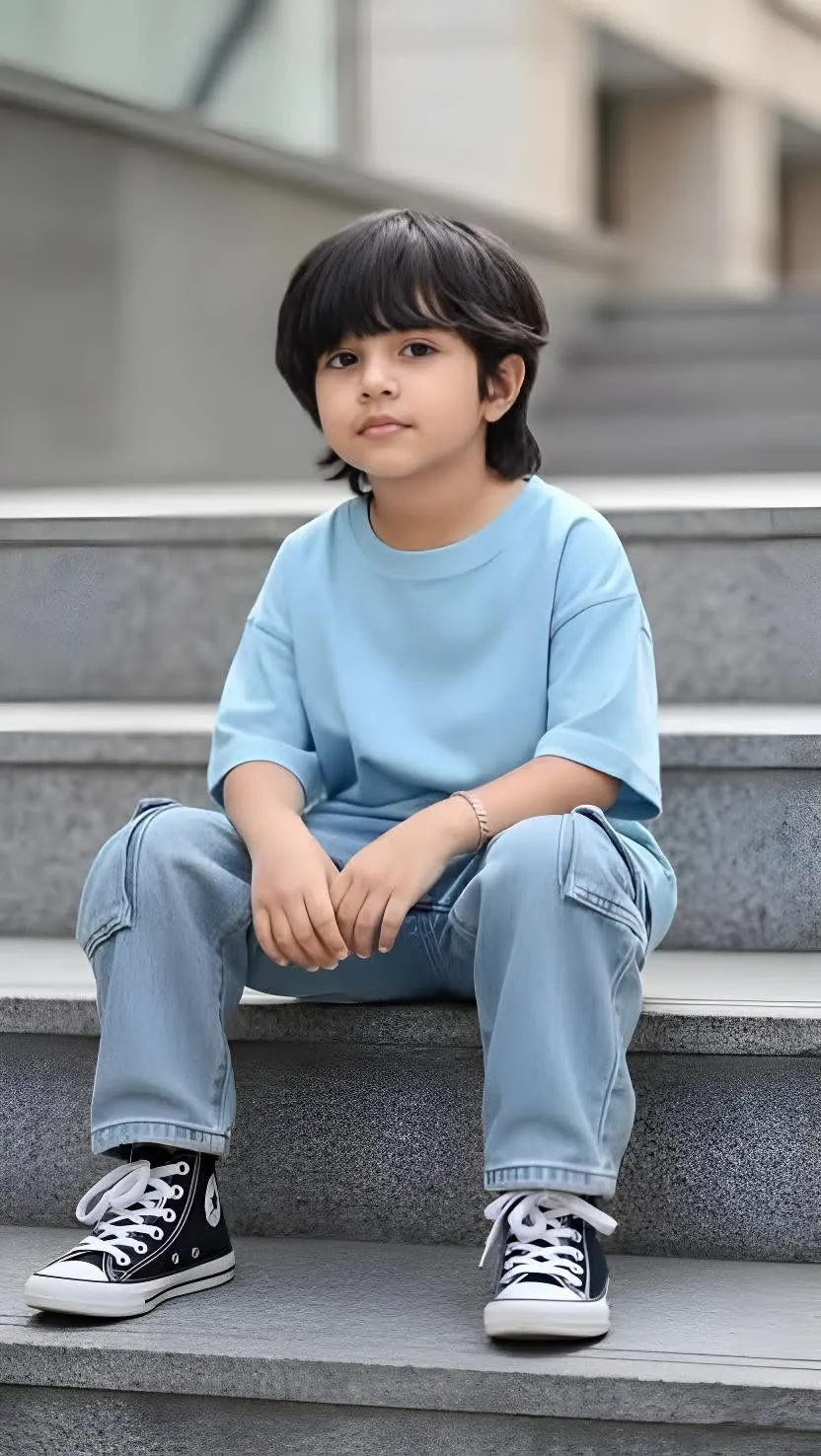 An absolute visual masterpiece, hyper-photorealistic and ultra-detailed full-body vertical portrait capturing an adorable, stylish young