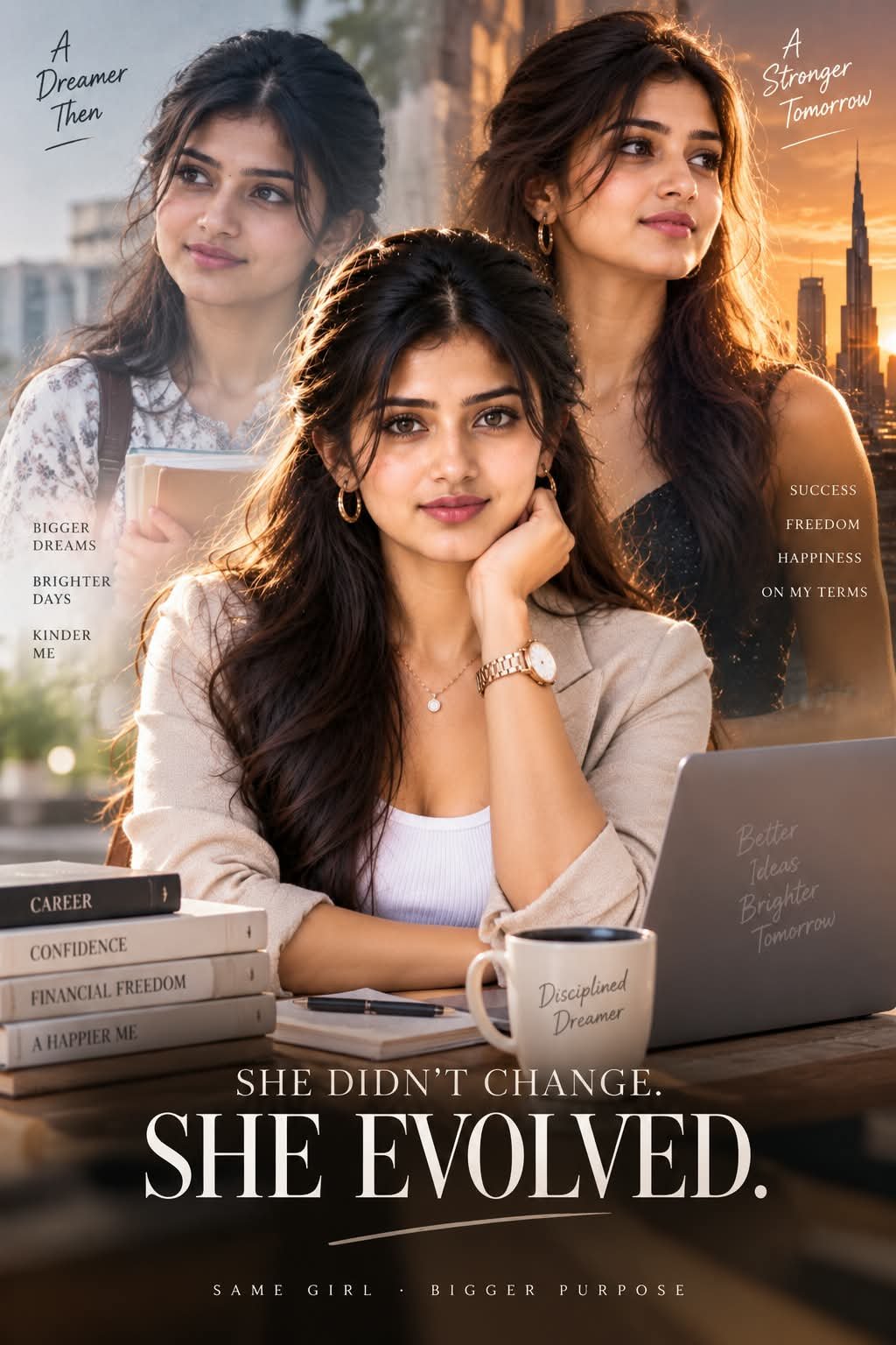 South Asian Woman's Evolution Portrait