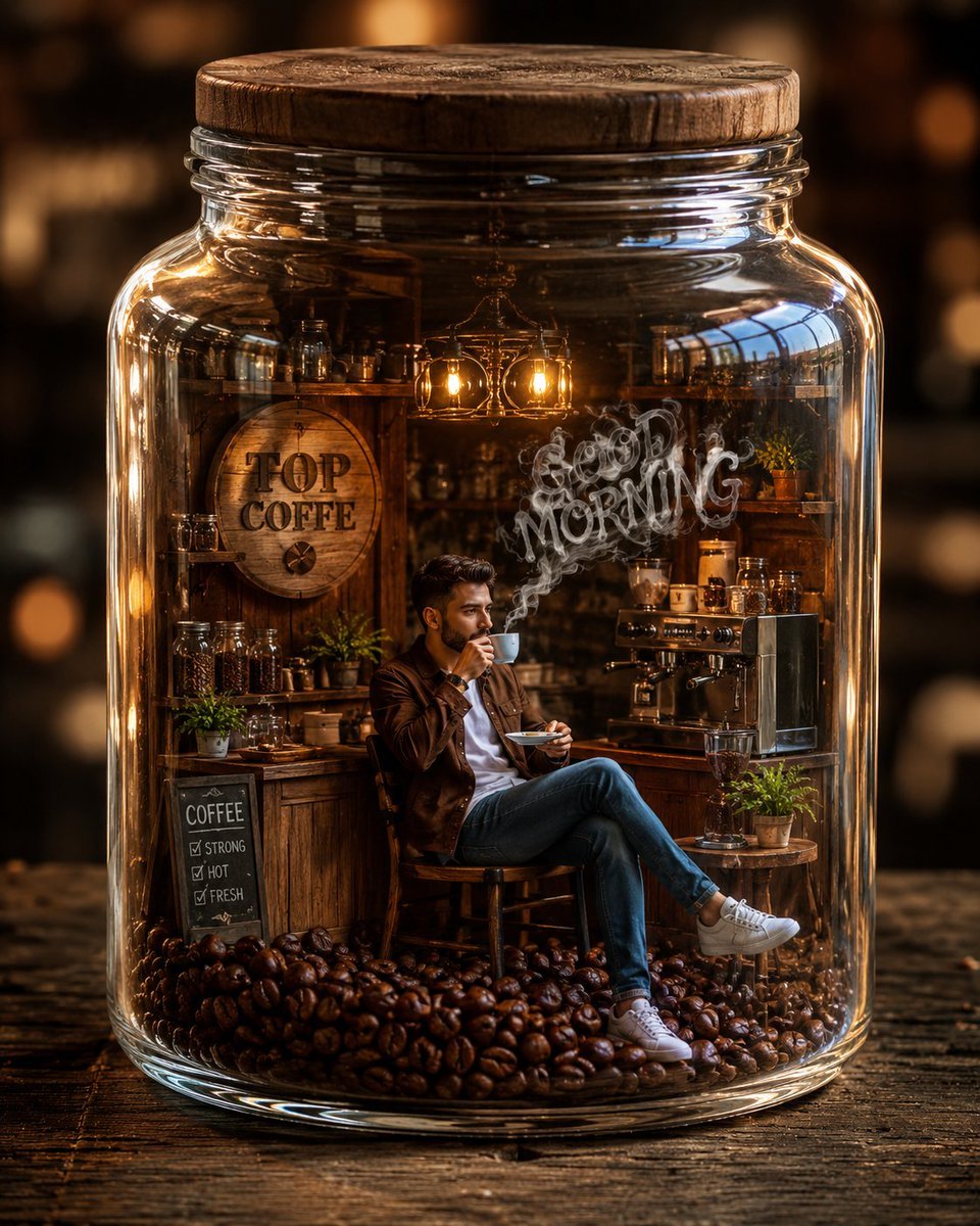 Surreal Miniature Coffee Shop