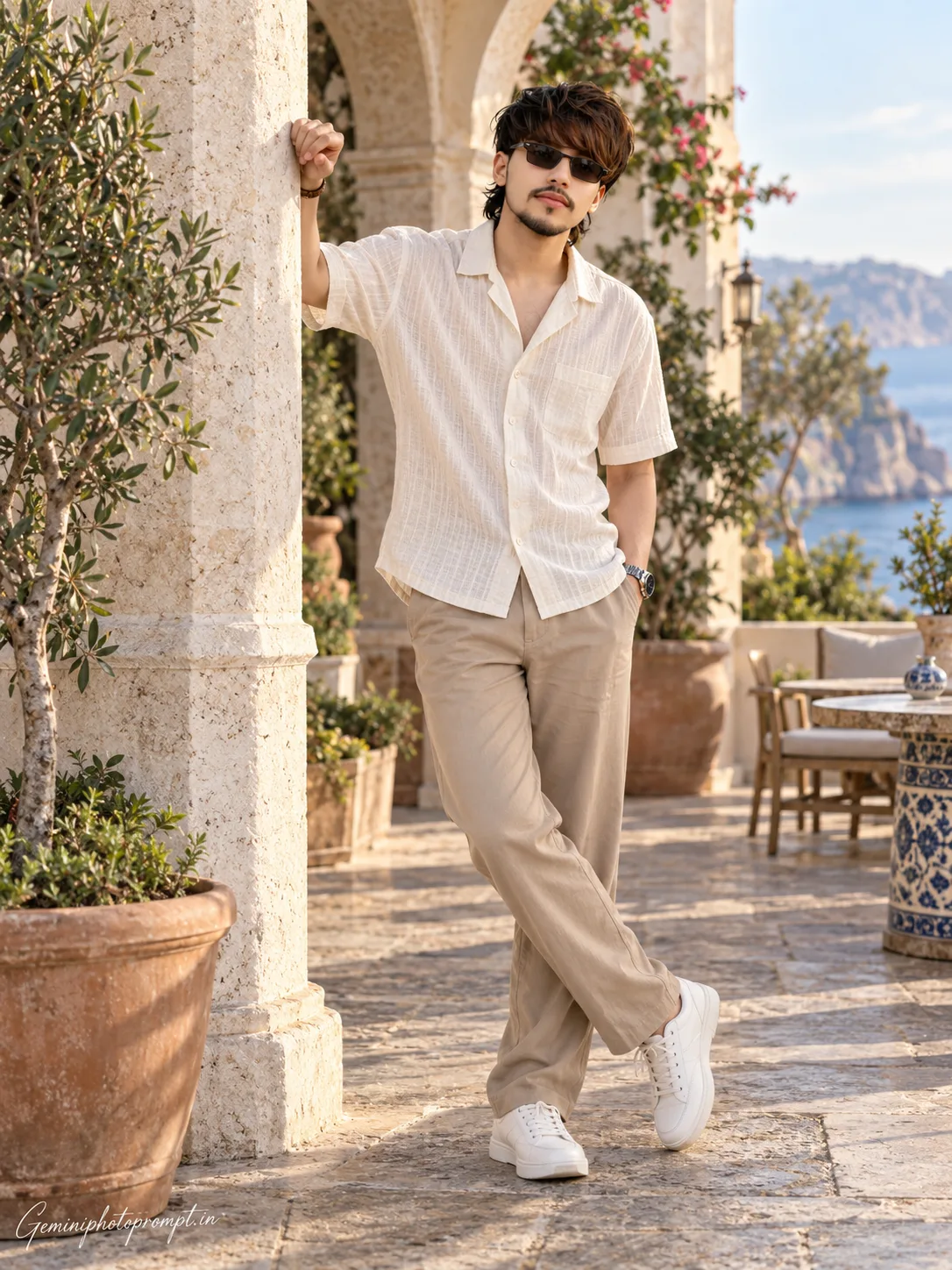 CREATE A HIGHLY REALISTIC FULL-BODY PROFESSIONAL FASHION PORTRAIT OF THE EXACT SAME ADULT MAN FROM THE UPLOADED REFERENCE PHOTO, STANDING