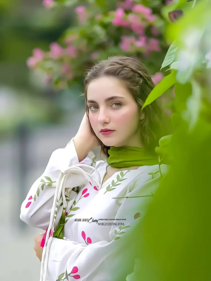 Create a photorealistic outdoor portrait inspired by the reference image.