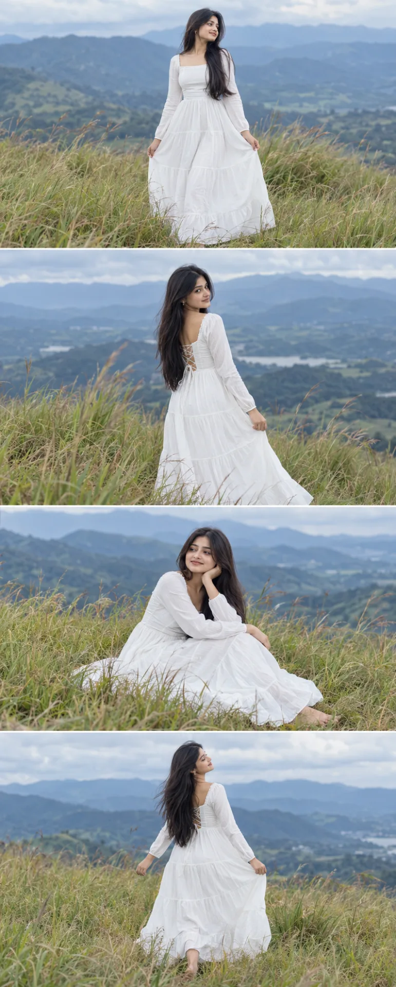 { "category": "fashion_editorial", "category_reasoning": "Professional styled photoshoot of a model in a specific wardrobe against a scenic