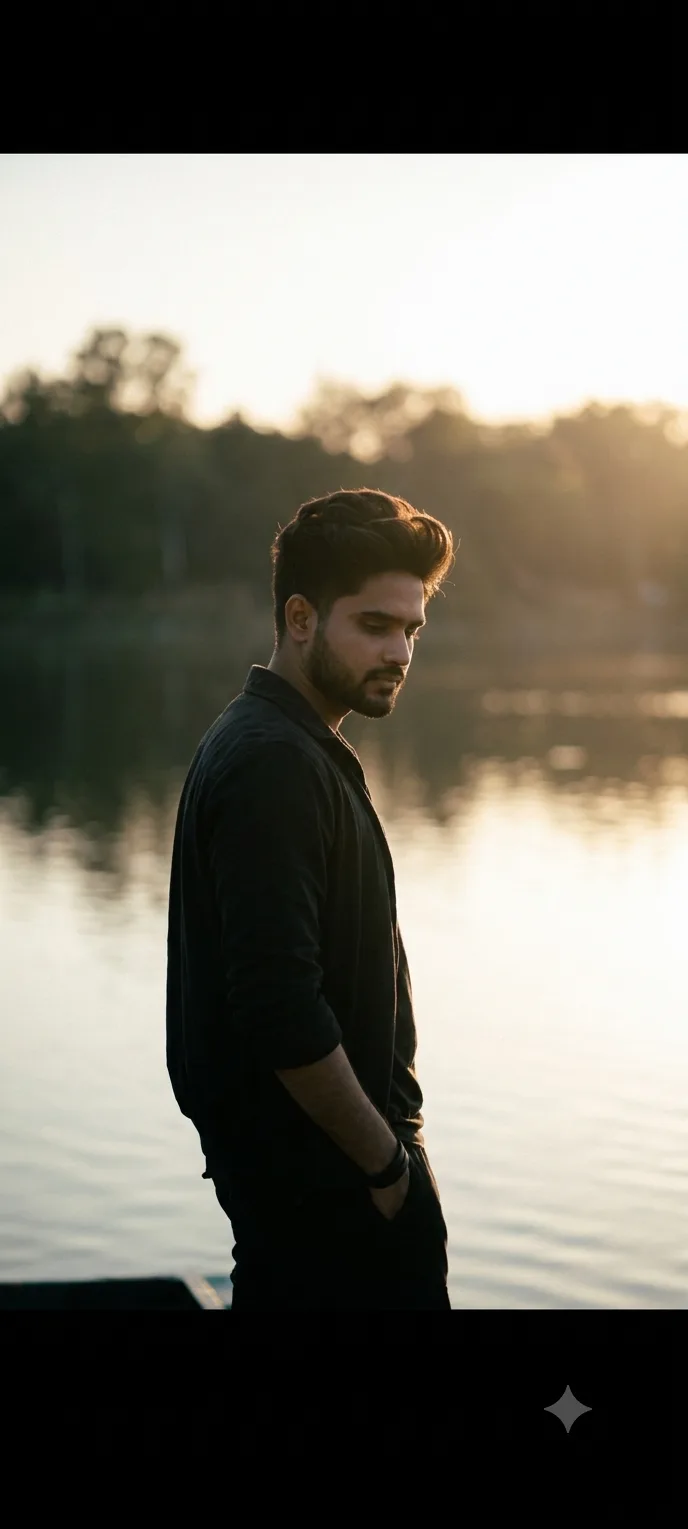 Trending prompt 🖤 Ultra-realistic 8k cinematic full-frame wide portrait of a 30-year-old man (5'9") with the exact same face & beard an