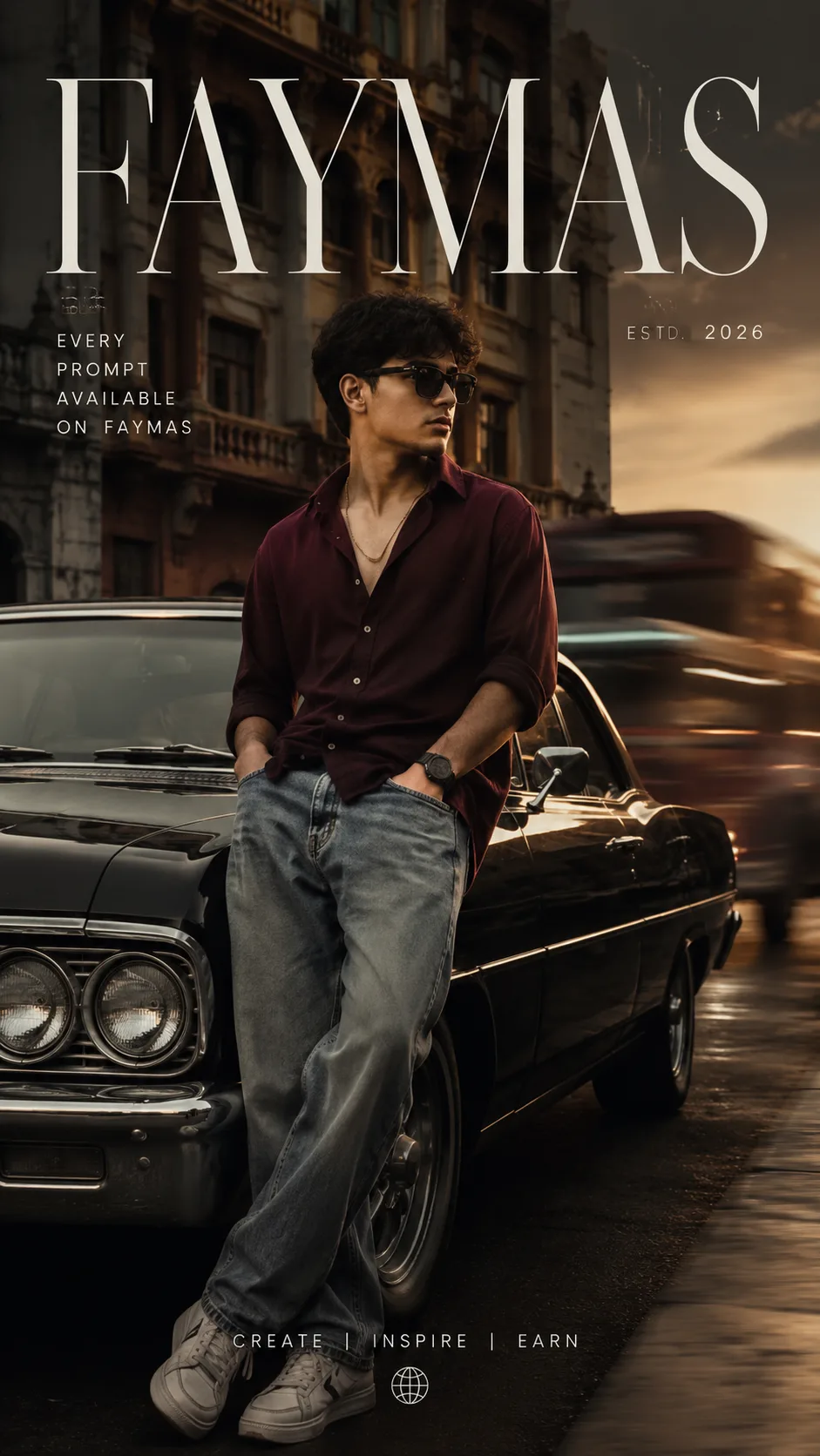 Create an ultra-realistic 9:16 high-end editorial fashion poster using the attached reference image.