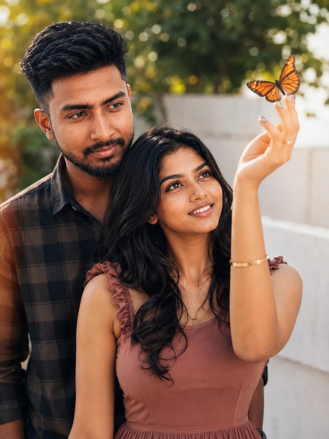✨⚡🦋🦋🦋⚡✨ This Image Face Not Change Ultra-realistic 8K cinematic romantic portrait, premium DSLR photography, photorealistic, masterpiece