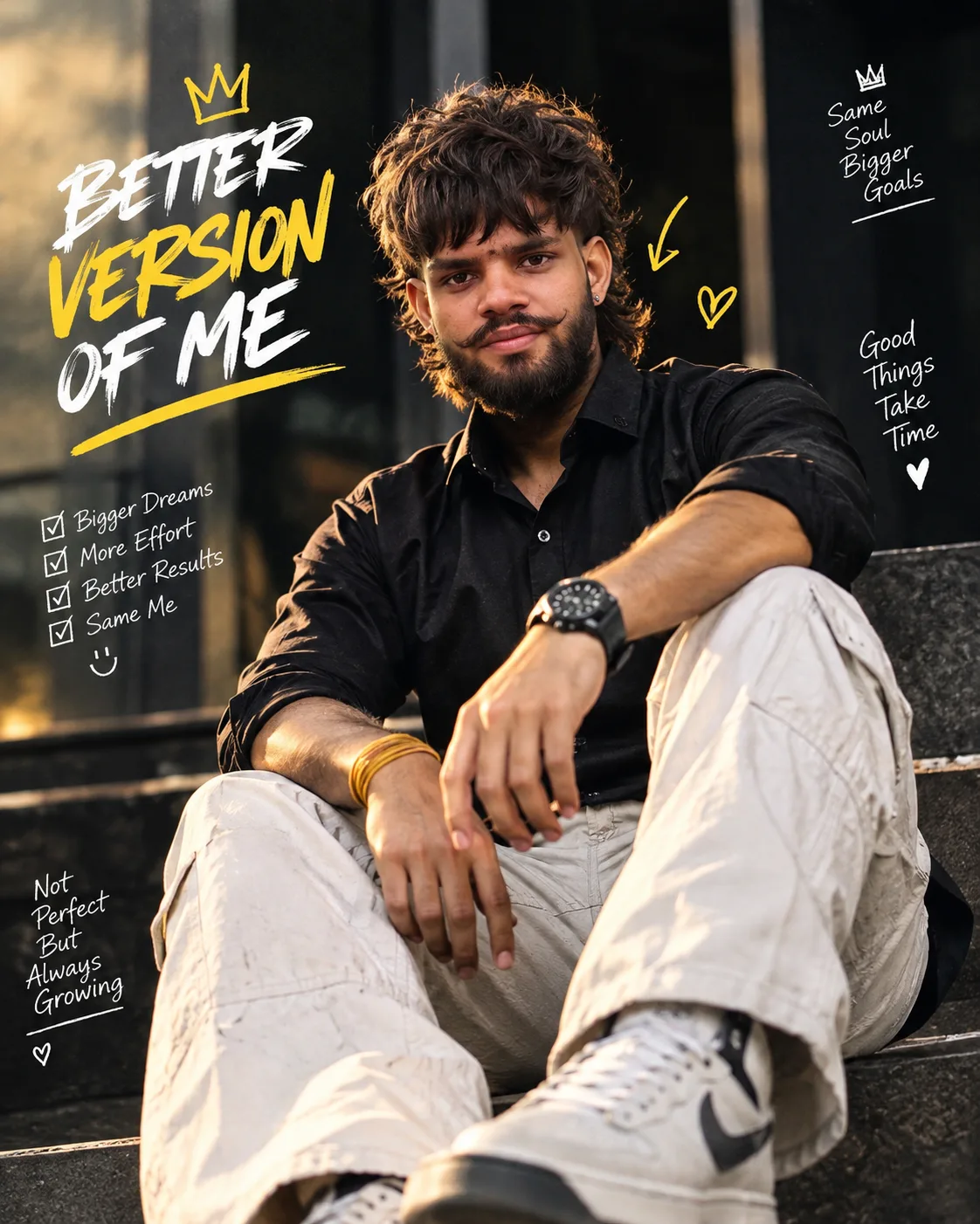 Create a premium, highly photorealistic cinematic editorial portrait of ME, using my uploaded personal photo as the ONLY and mandatory