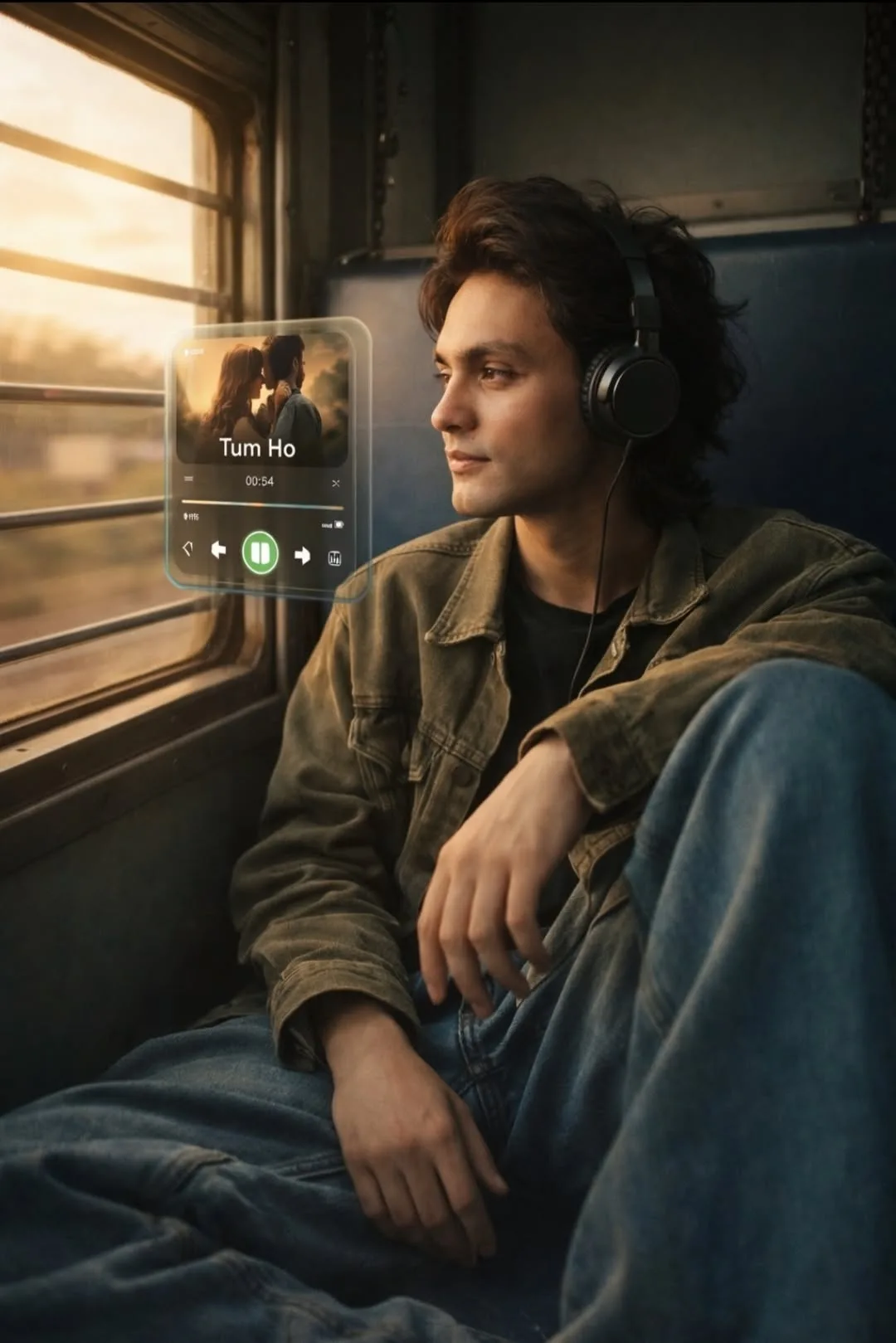 A cinematic, hyper-photorealistic, ultra-detailed masterpiece capturing a profound moment of emotional solitude.