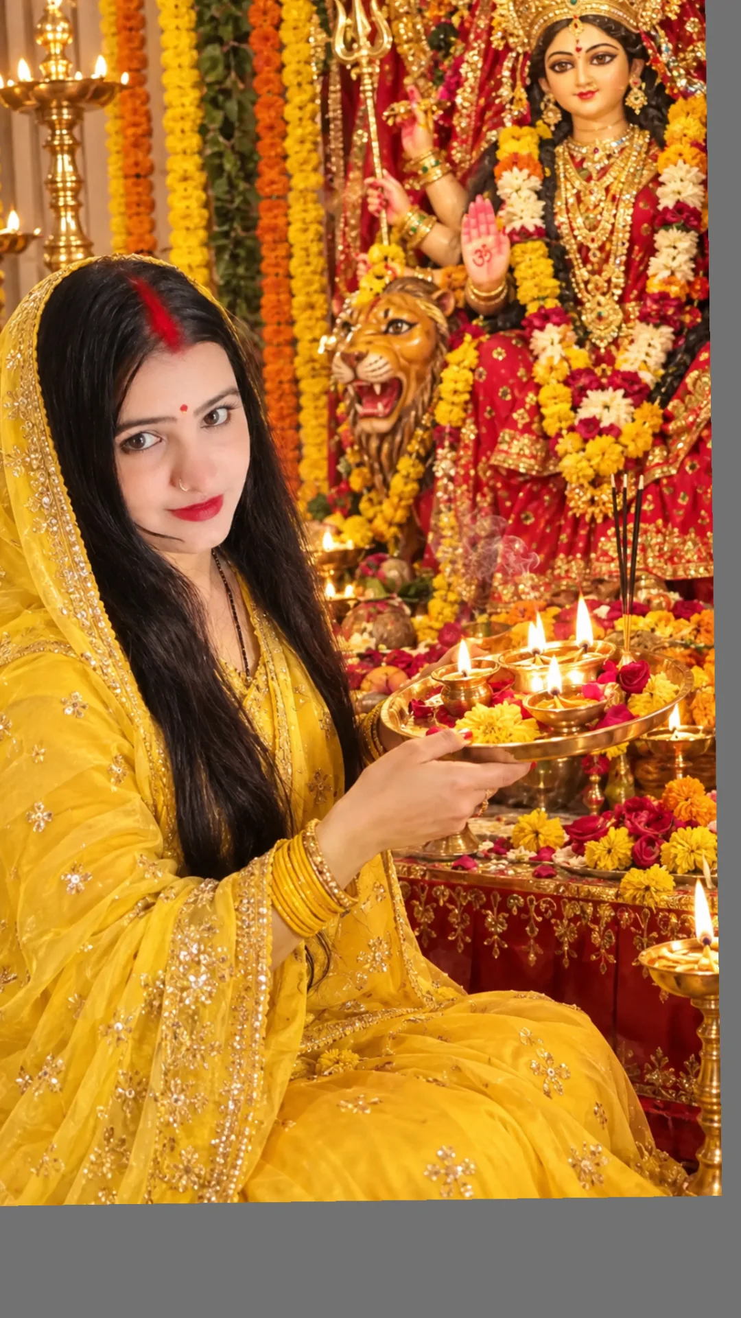 Divine Navratri Aarti – Devotion in the Glow of Maa Durga