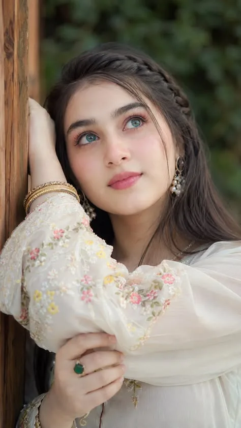 An absolute visual masterpiece, hyper-photorealistic and ultra-detailed three-quarter vertical portrait capturing a stunningly beautiful