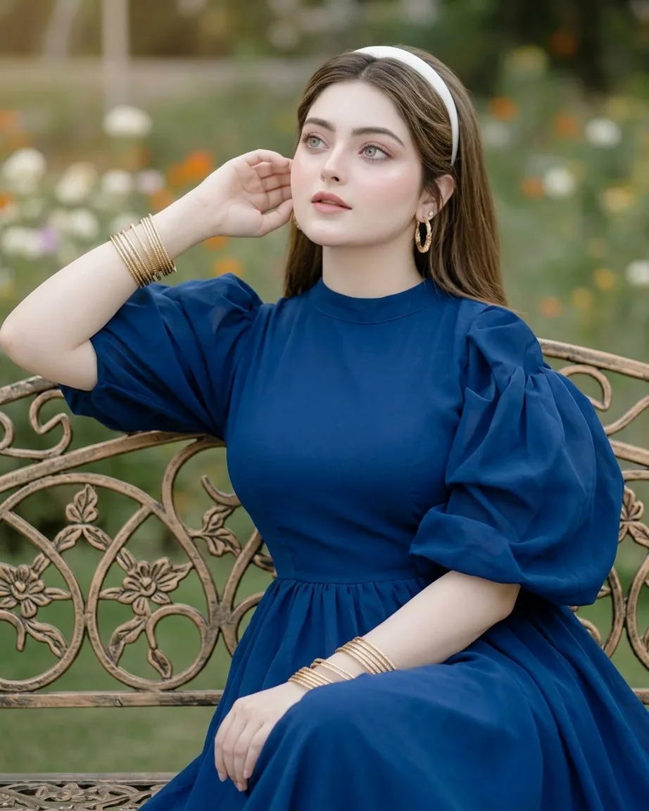 > A full-body, high-resolution portrait photograph of the woman from `image_72.png`, maintaining her exact features, pose, accessories,