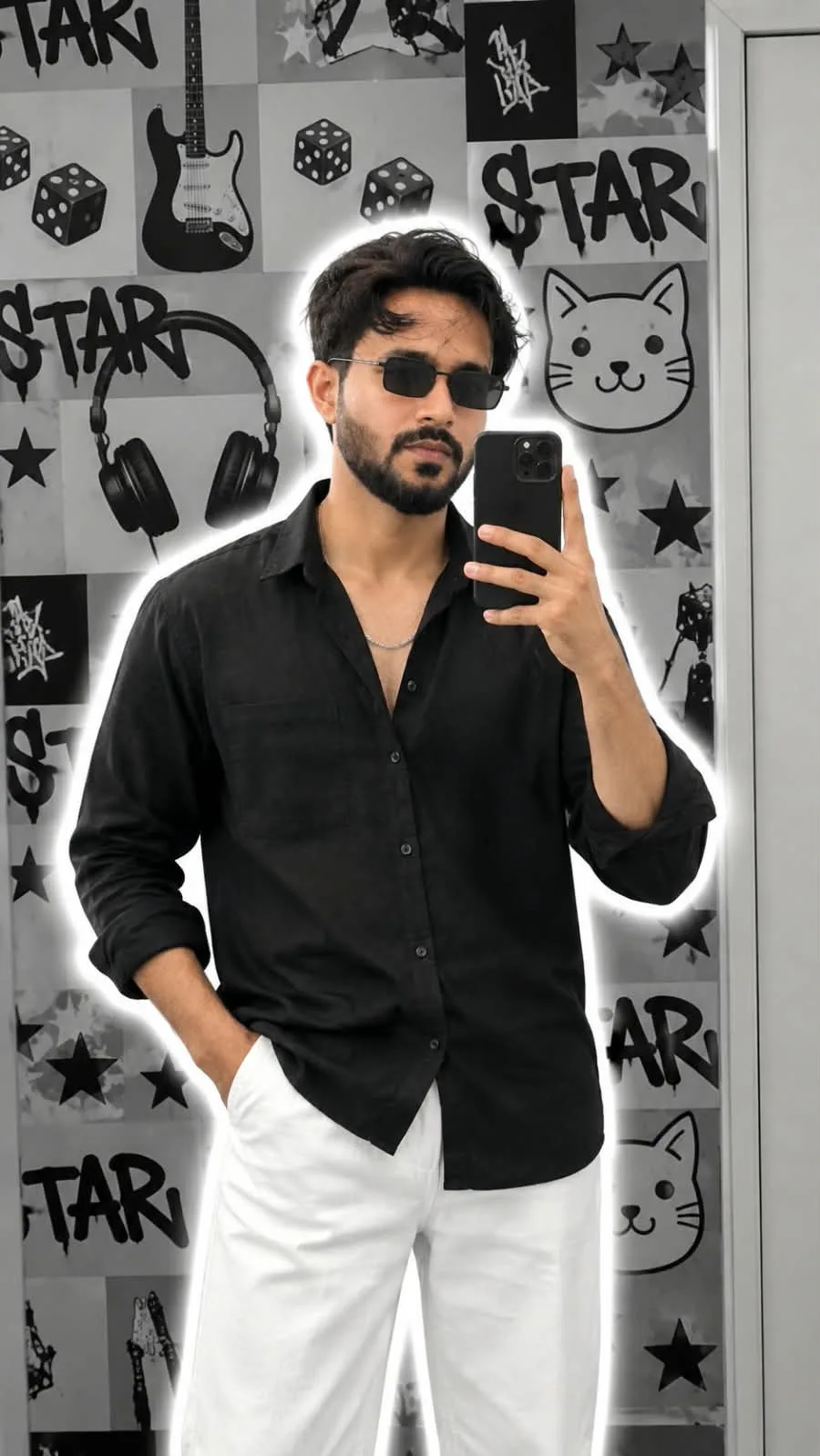 Copy-Paste Prompt Create a highly realistic, photorealistic cinematic vertical 9:16 fashion mirror-selfie photograph closely matching the
