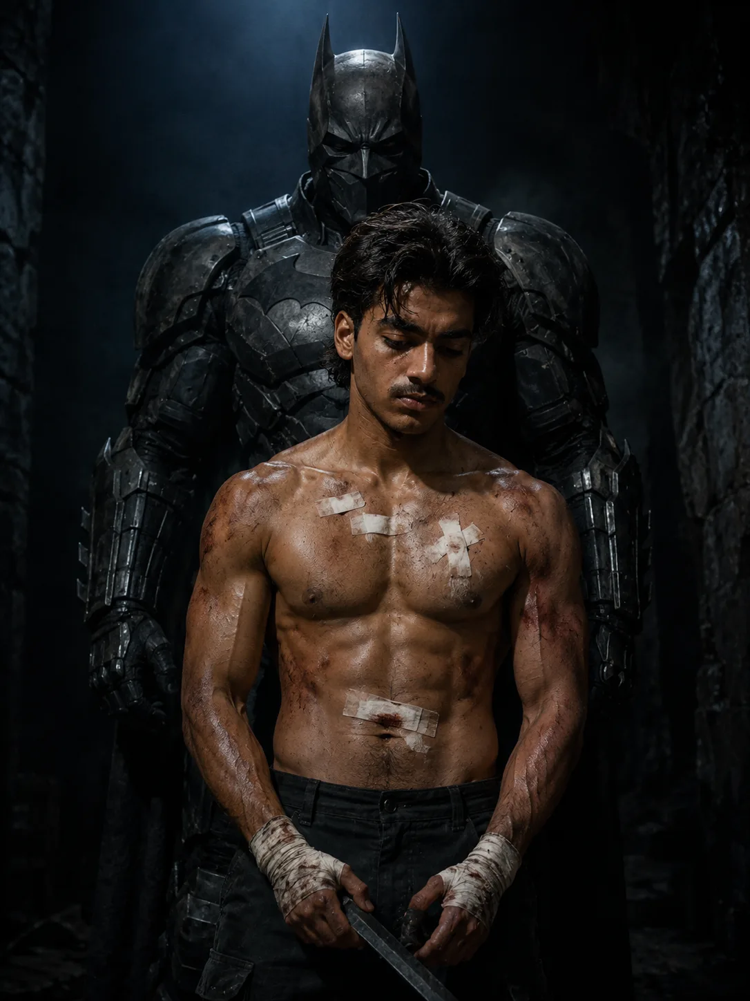 Exact Image Recreation Prompt Create a highly photorealistic cinematic superhero action portrait closely recreating the reference image in