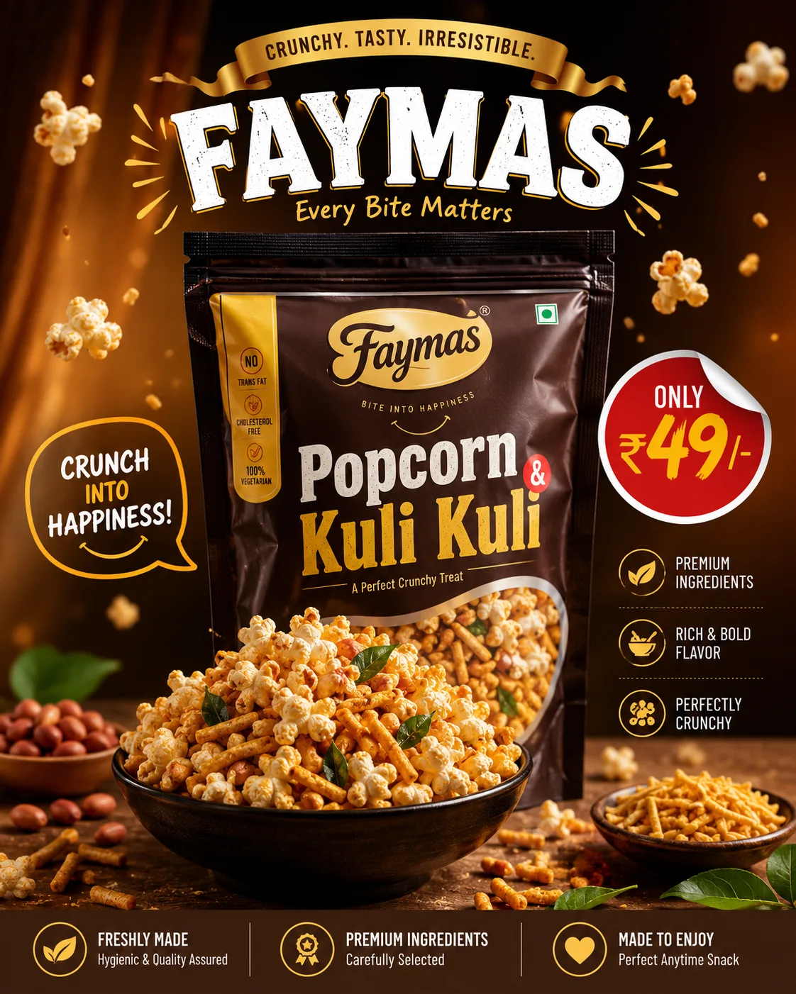 Create a premium 4:5 commercial advertising poster using the uploaded product image as the only reference.