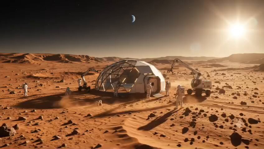 Miniature Mars Colony Construction