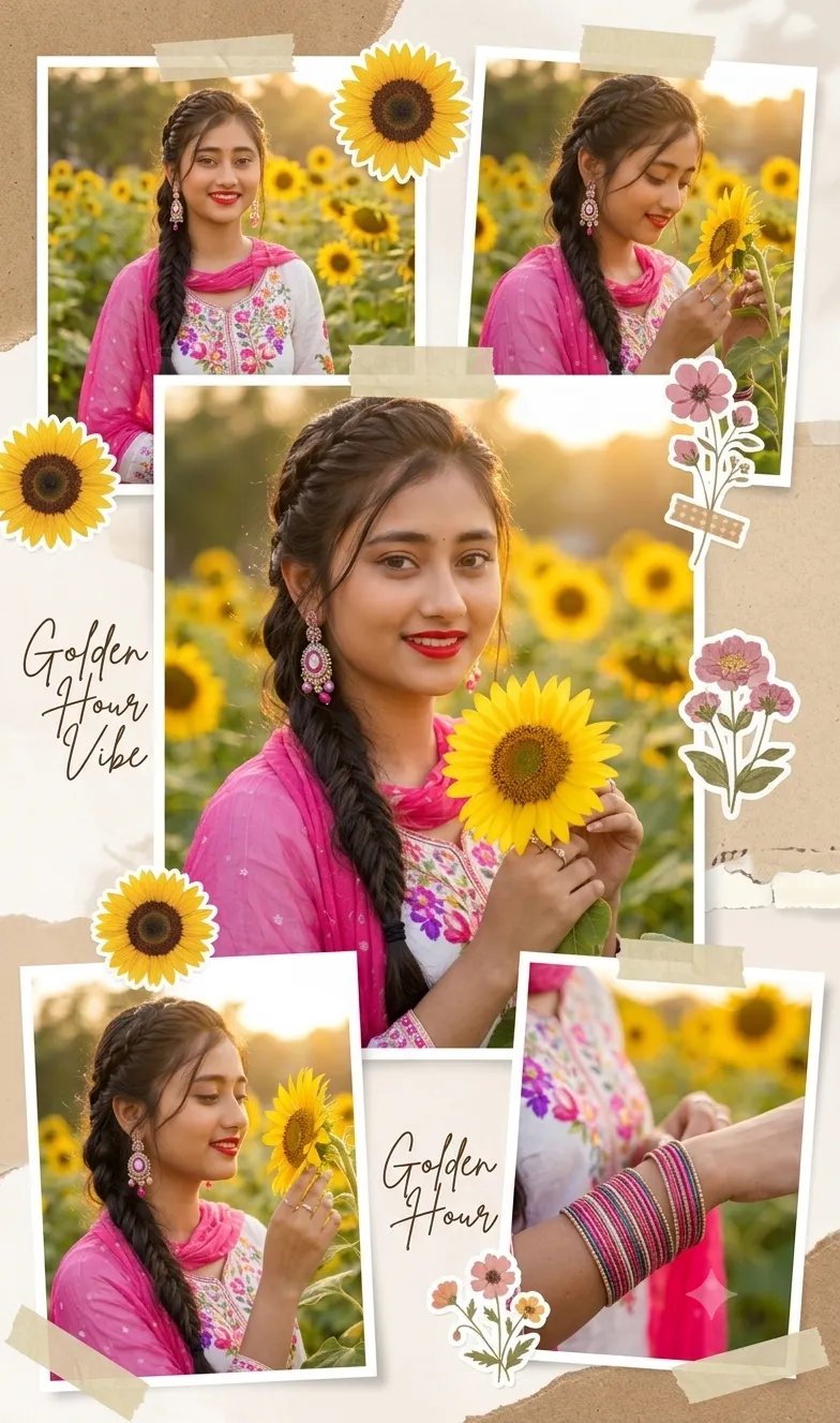 Golden Hour Garden Collage