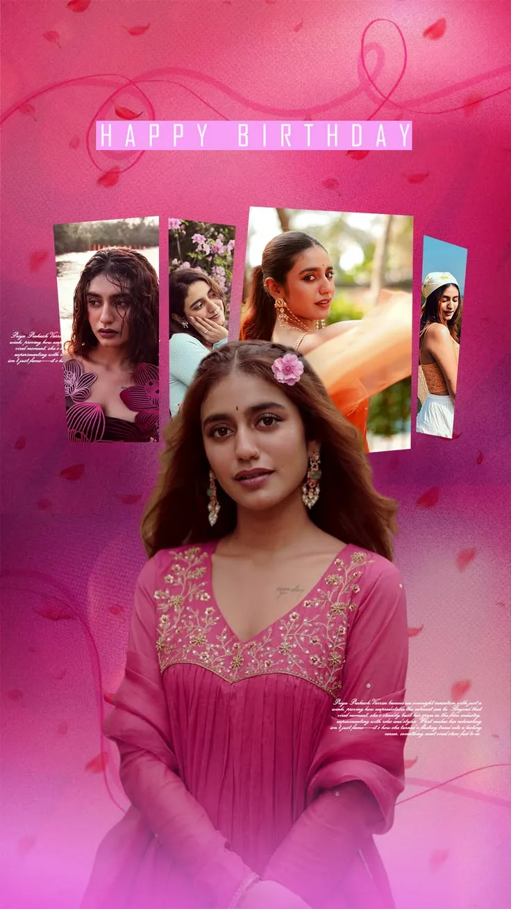 A photorealistic vertical graphic poster collage in 9:16 aspect ratio featuring a young South Asian woman, faithfully preserving her